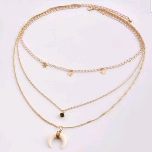 Jewelry - Boutique | Gold Layered Star and Bullhorn Necklace Jewelry - Boutique | Gold Layered Star and Bullhorn Necklace